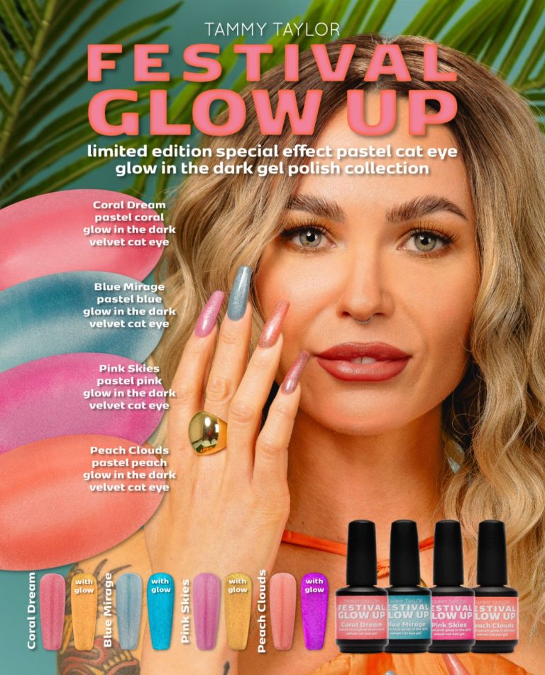 Pink Skies Glow In The Dark Velvet Cat Eye – Gelegance Gel Polish | Tammy Taylor Europe