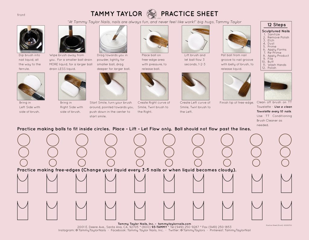 Practice Sheet | Tammy Taylor Europe