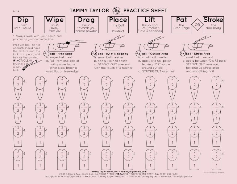 Practice Sheet | Tammy Taylor Europe