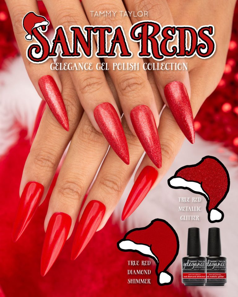 True Red Metallic Glitter Gelegance Gel Polish – Gelegance Gel Polish | Tammy Taylor Europe