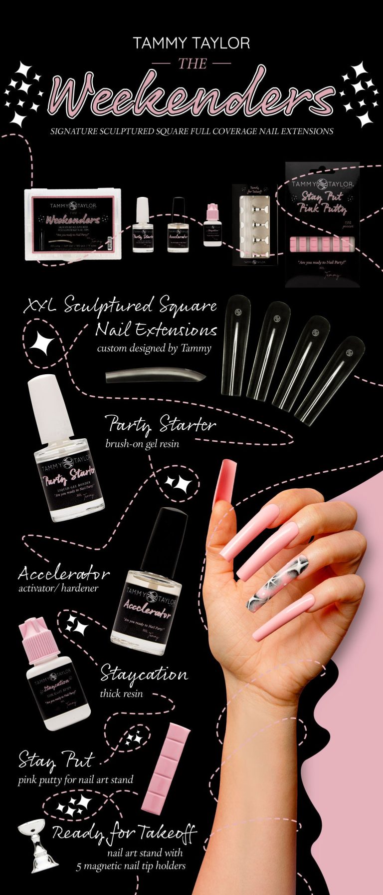 The Weekenders Full Coverage Nail Extensions Kit – The Weekenders | Tammy Taylor Europe