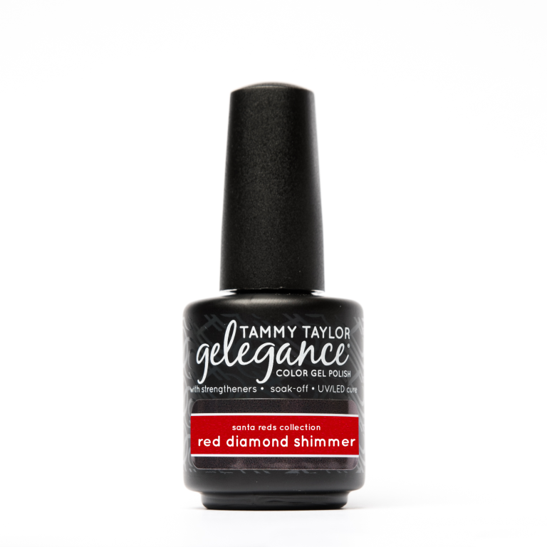 True Red Diamond Shimmer Esmalte en gel Gelegance – Gelegance Gel Polish | Tammy Taylor Europe