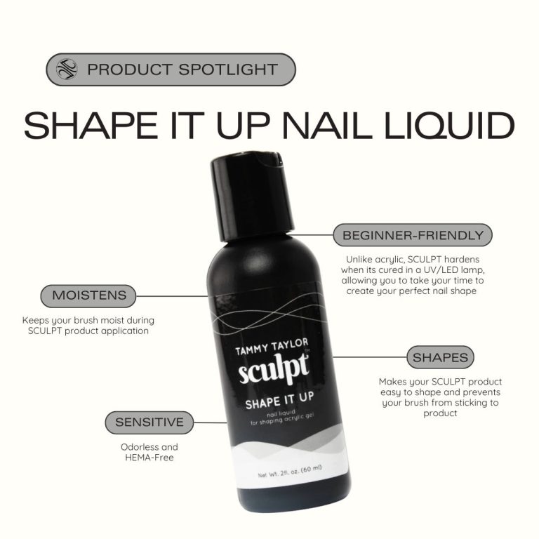SHAPE IT UP™ Nail Liquid – SCULPT™ Acrylic Gel Hybrid | Tammy Taylor Europe
