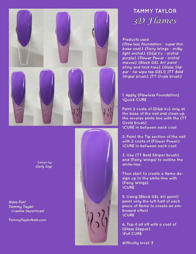 3D Flames Pack paso a paso – Gel System | Tammy Taylor Europe