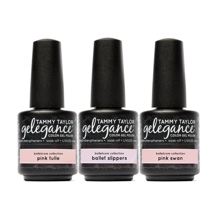 Balletcore Gelegance Gel Polish & Nail Lacquer Bundle – Gel System | Tammy Taylor Europe