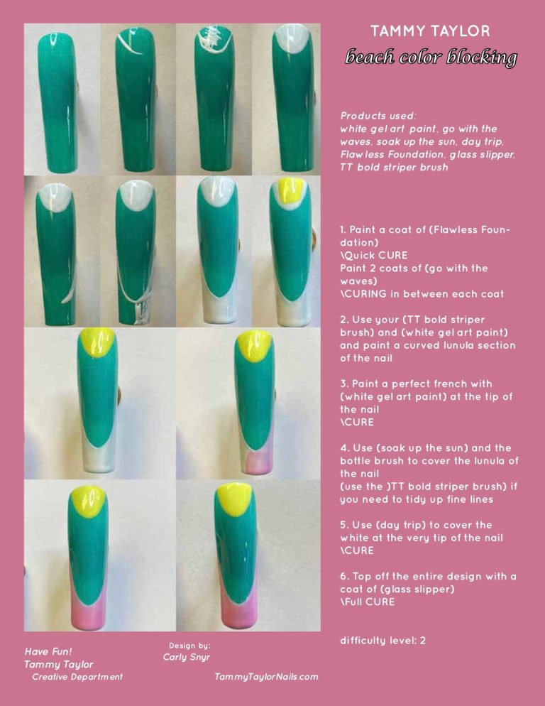 Beach Color Blocking Pack paso a paso – Gel System | Tammy Taylor Europe