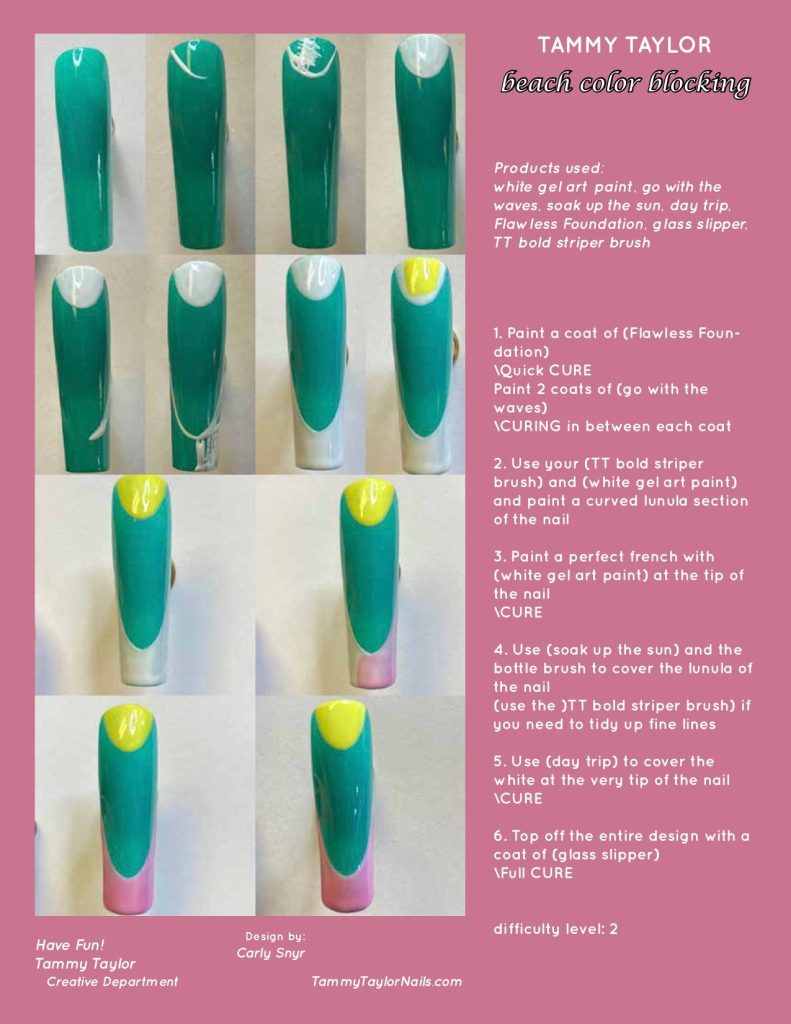 Beach Color Blocking Pack paso a paso – Gel System | Tammy Taylor Europe