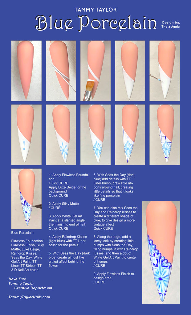 Blue Porcelain Pack paso a paso – Gel System | Tammy Taylor Europe