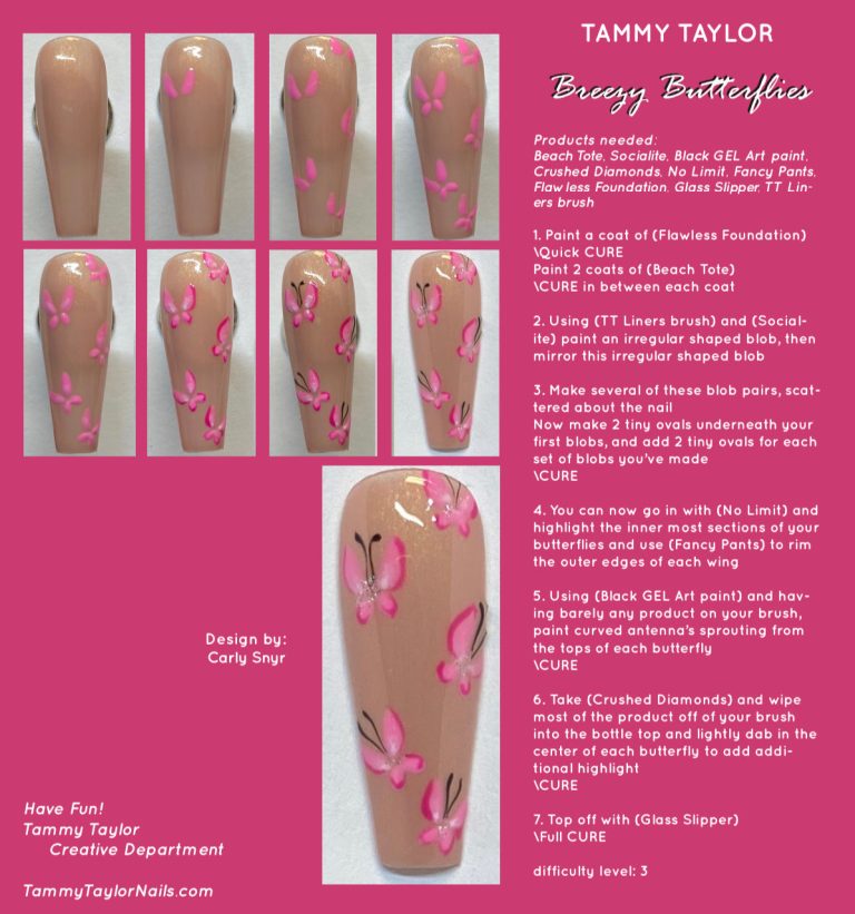 Breezy Butterflies Pack paso a paso – Gel System | Tammy Taylor Europe