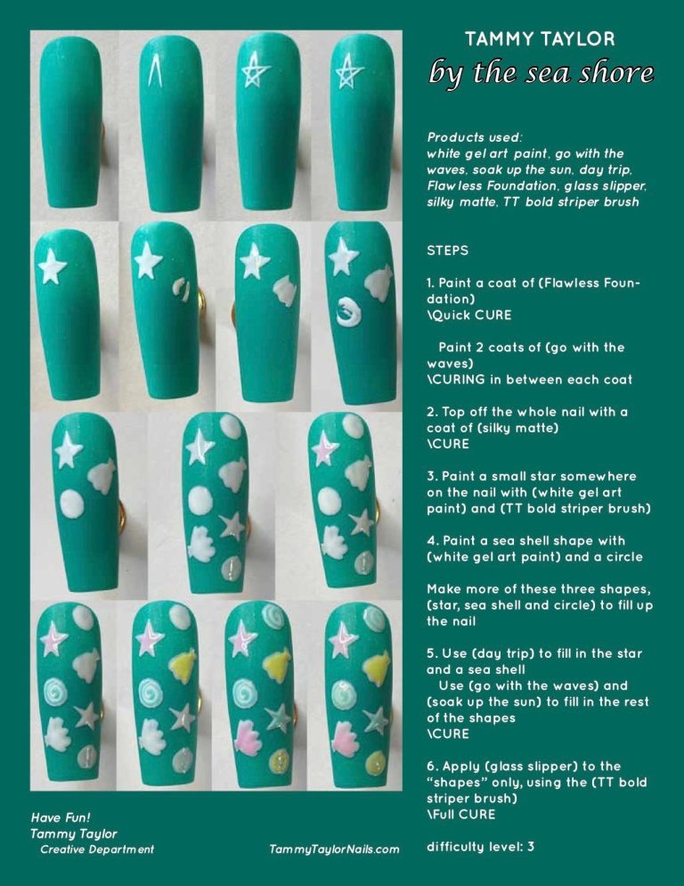 By The Sea Shore Pack paso a paso – Gel System | Tammy Taylor Europe