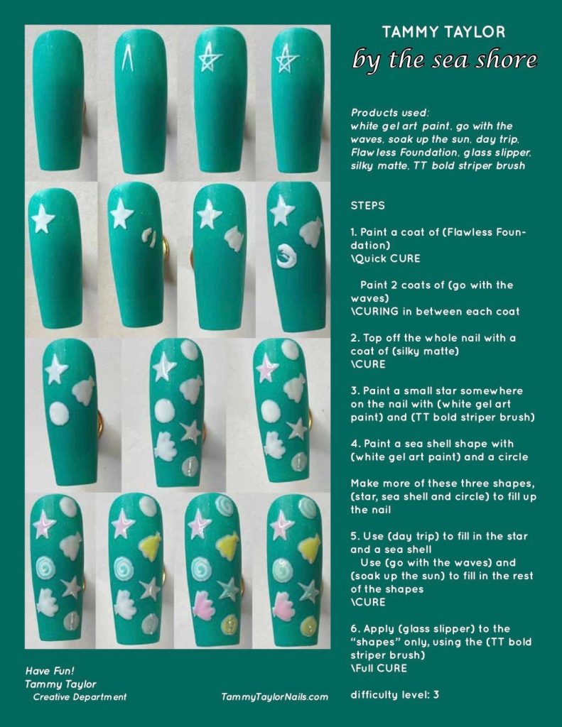 By The Sea Shore Pack paso a paso – Gel System | Tammy Taylor Europe