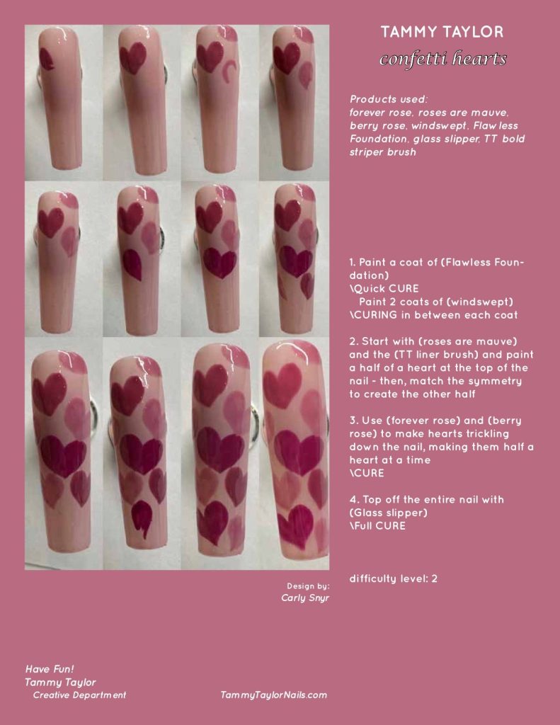 Confetti Hearts Step by Step Bundle – Gel System | Tammy Taylor Europe