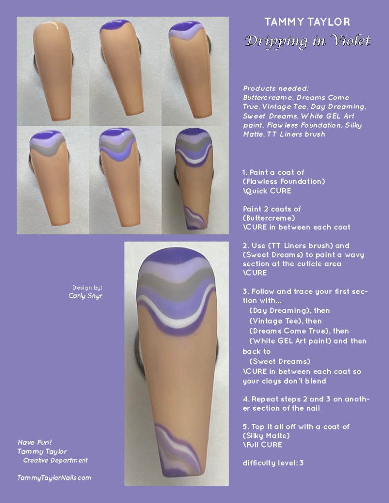 Dripping in Violet Pack paso a paso – Gel System | Tammy Taylor Europe