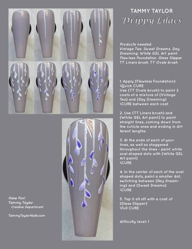 Drippy Lilacs Pack paso a paso – Gel System | Tammy Taylor Europe