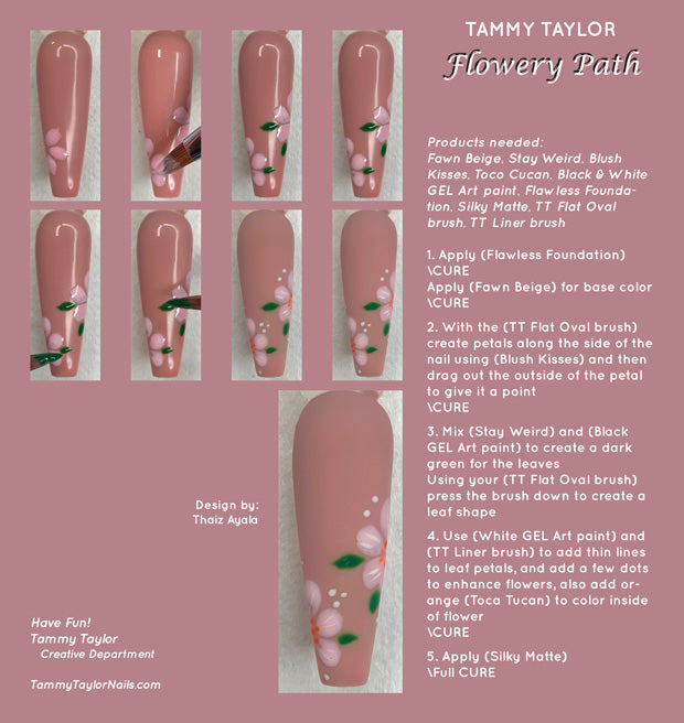 Flowery Path Pack paso a paso – Gel System | Tammy Taylor Europe