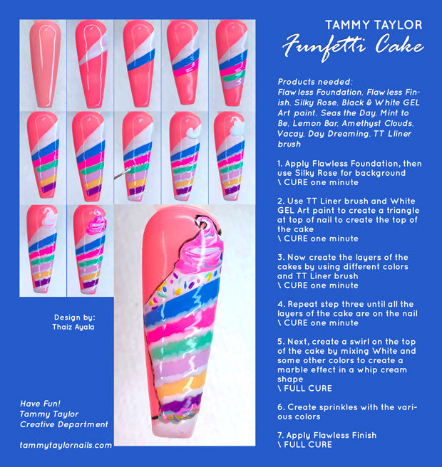 Funfetti Cake Pack paso a paso – Gel System | Tammy Taylor Europe