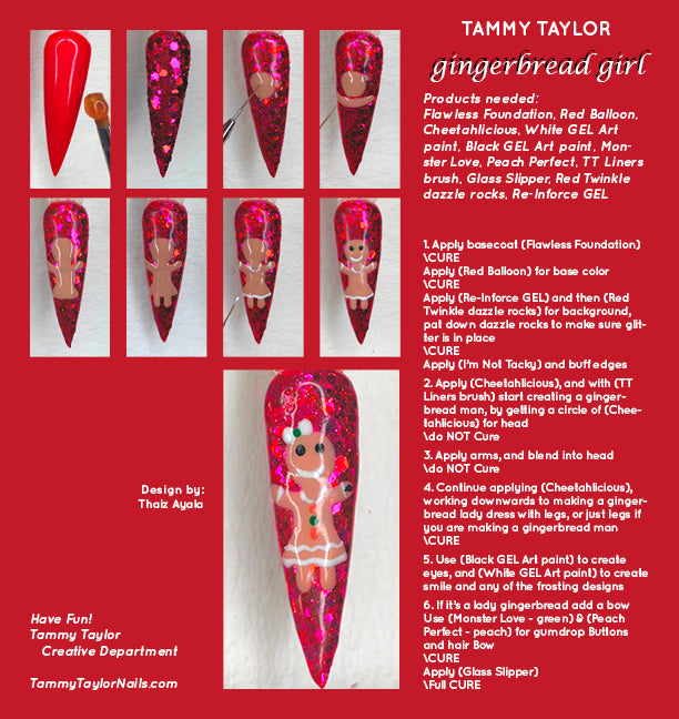Gingerbread Girl Step By Step Bundle – Gel System | Tammy Taylor Europe
