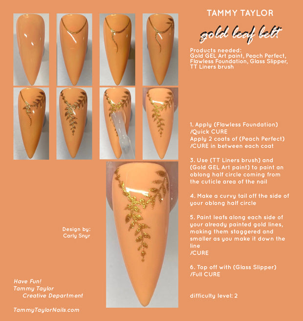 Gold Leaf Belt Pack paso a paso – Gel System | Tammy Taylor Europe