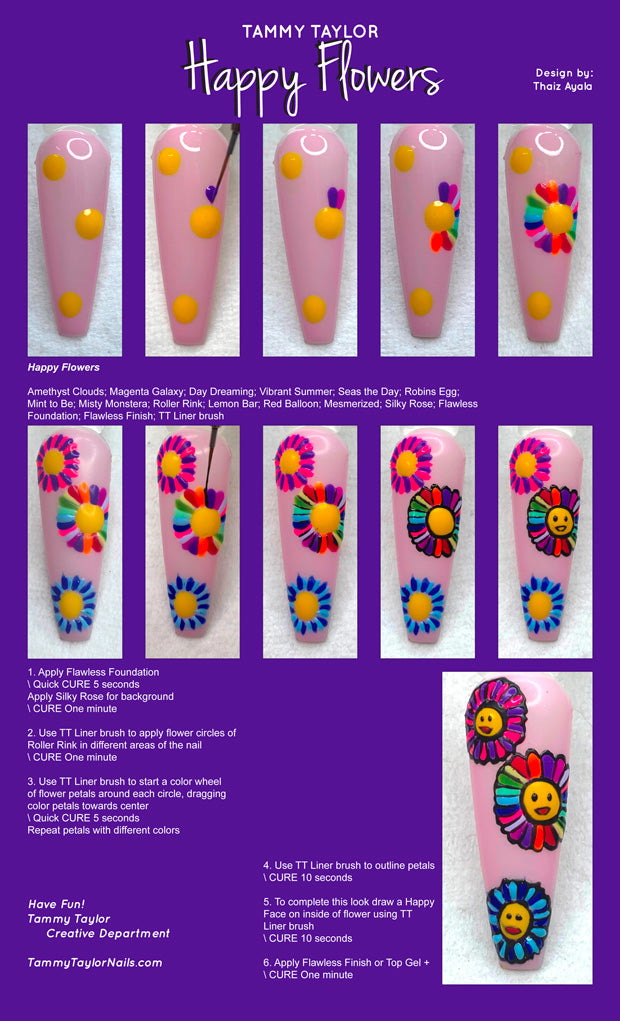 Happy Flowers Pack paso a paso – Gel System | Tammy Taylor Europe