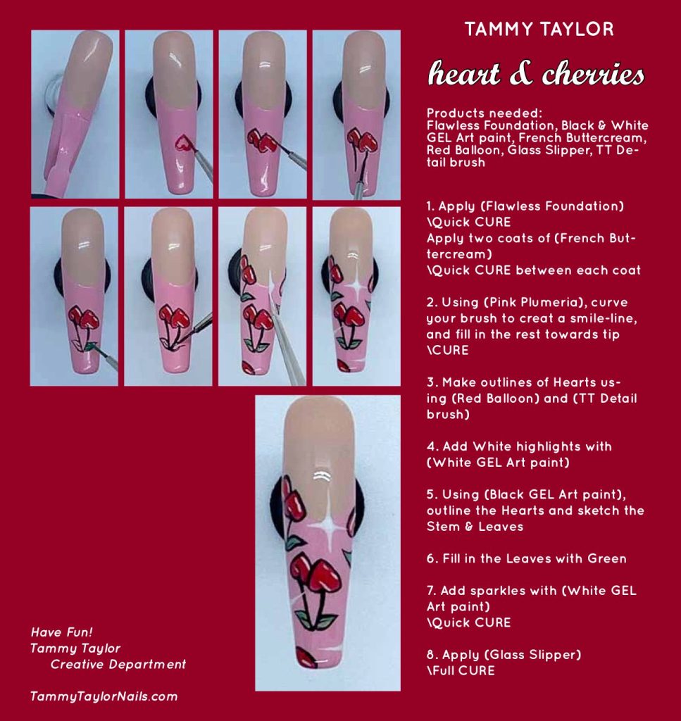 Heart & Cherries Step By Step Bundle – Gel System | Tammy Taylor Europe