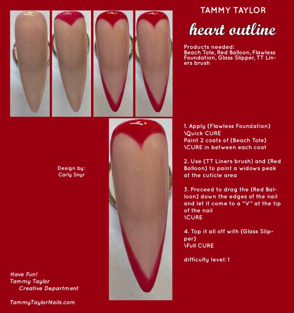 Heart Outline Pack paso a paso – Gel System | Tammy Taylor Europe