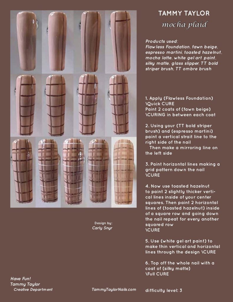 Mocha Plaid Pack paso a paso – Gel System | Tammy Taylor Europe
