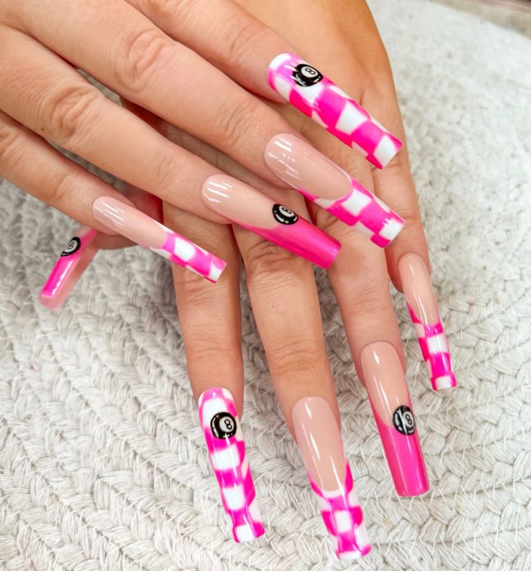 Neon Checkered French Nail Bundle – Gel System | Tammy Taylor Europe