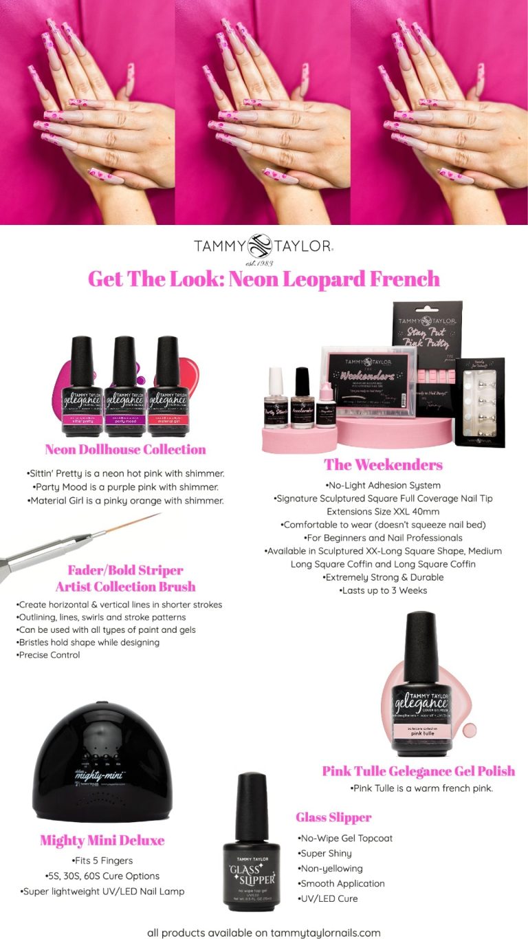 Neon Leopard French Kit de uñas – Gel System | Tammy Taylor Europe