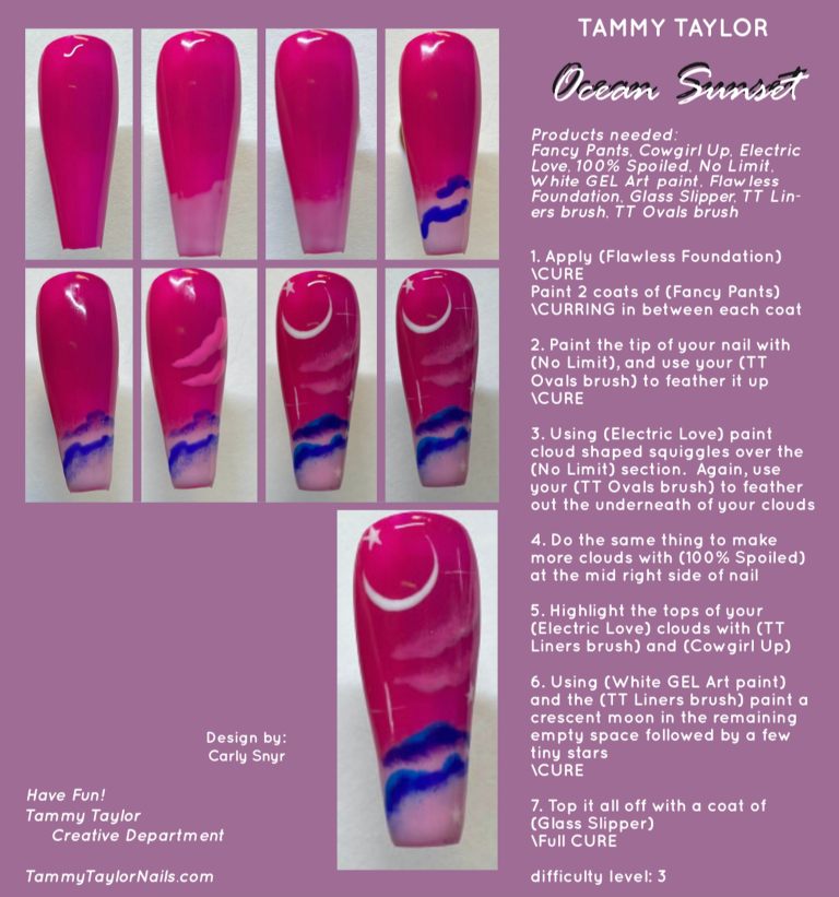Ocean Sunset Pack paso a paso – Gel System | Tammy Taylor Europe