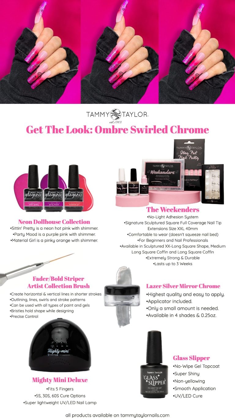 Ombre Swirled Chrome Kit de uñas – Gel System | Tammy Taylor Europe