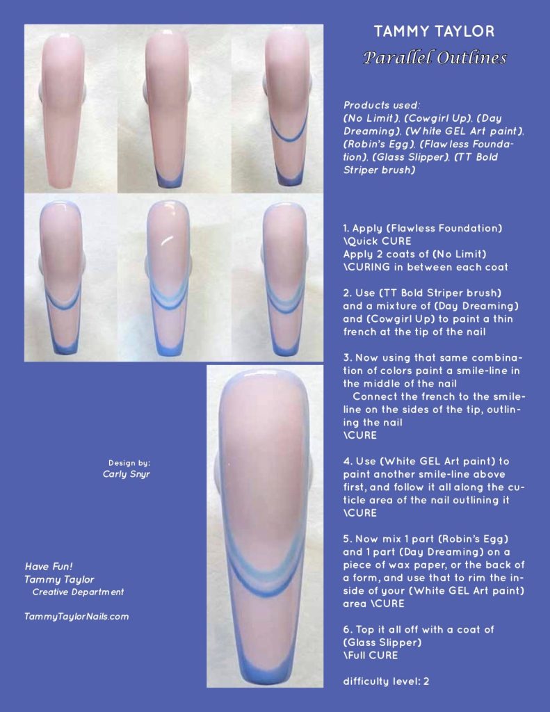 Parallel Outlines Pack paso a paso – Gel System | Tammy Taylor Europe