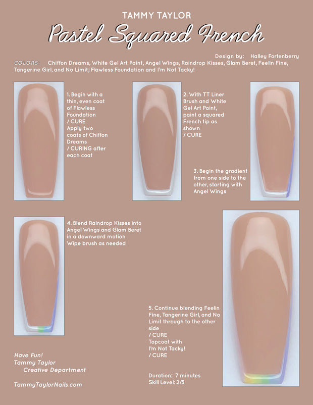 Pastel Squared French Pack paso a paso – Gel System | Tammy Taylor Europe