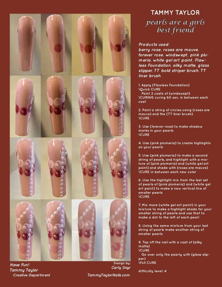 Pearls Are a Girls Best Friend Step by Step Bundle – Gel System | Tammy Taylor Europe