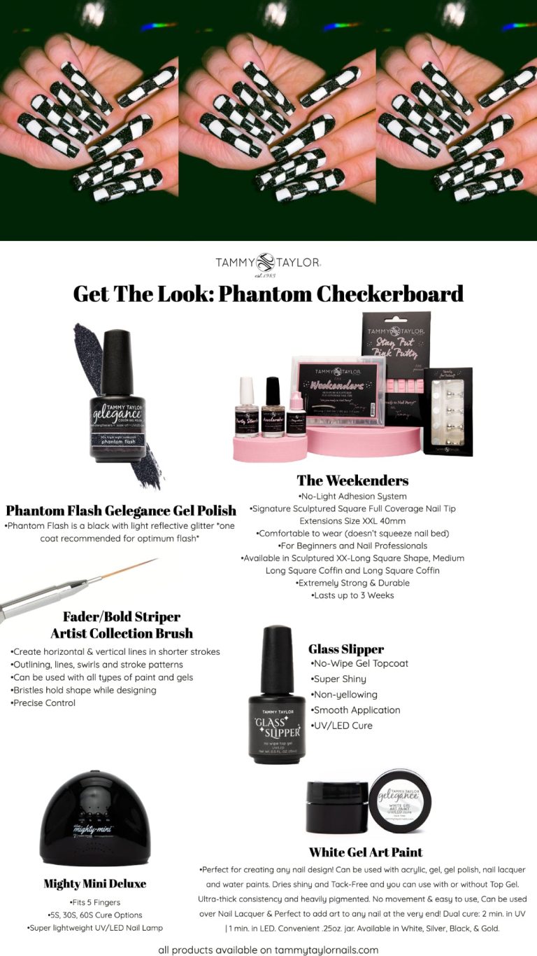 Phantom Checkerboard Kit de uñas – Gel System | Tammy Taylor Europe