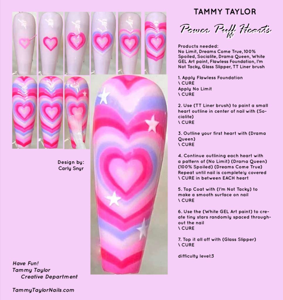 Power Puff Hearts Step By Step Bundle – Gel System | Tammy Taylor Europe