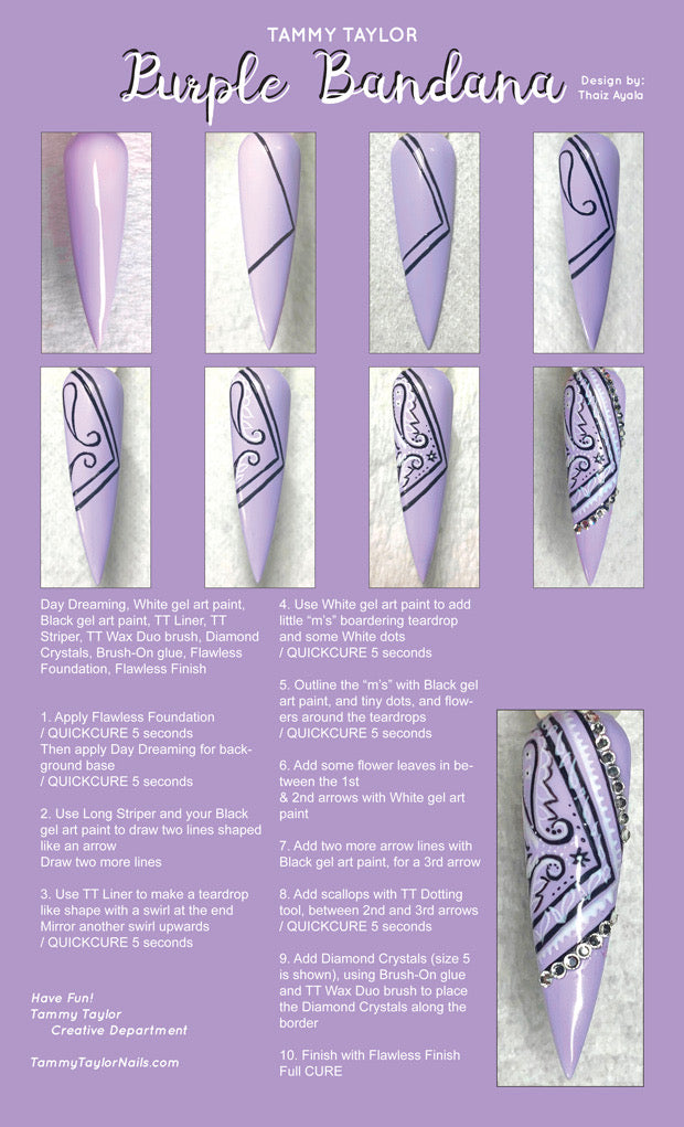 Purple Bandana Step By Step Bundle – Gel System | Tammy Taylor Europe