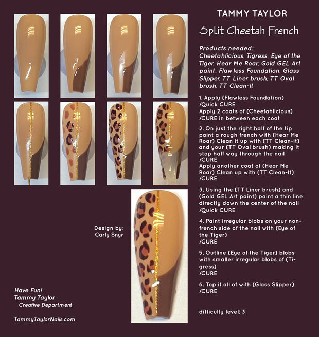 Split Cheetah French Step By Step Bundle – Gel System | Tammy Taylor Europe