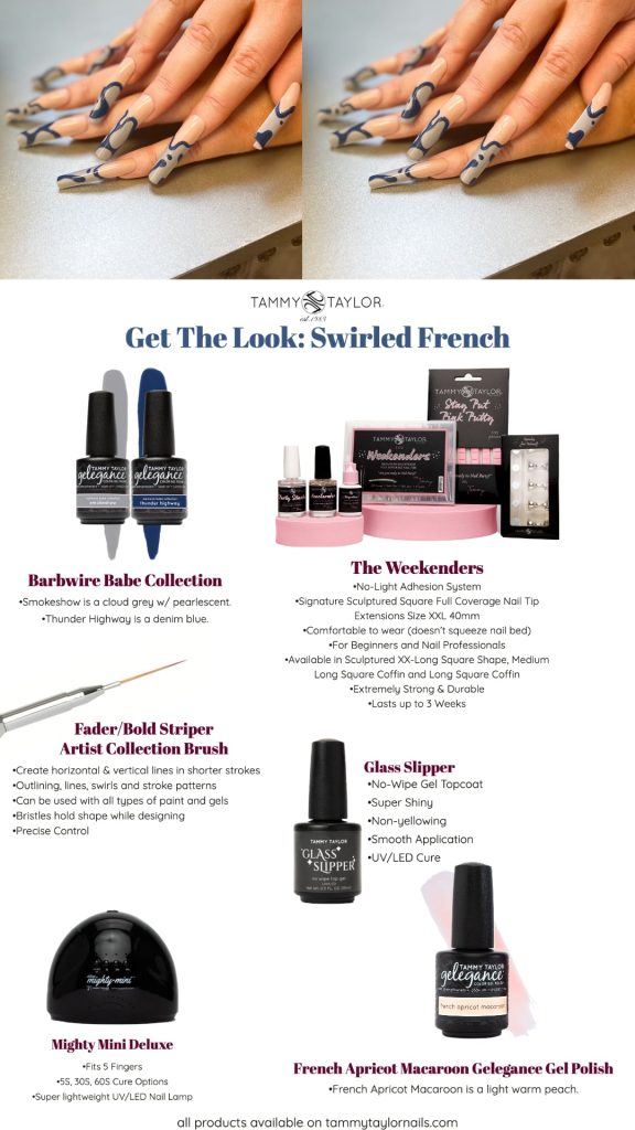 Swirled French Nail Bundle – Gel System | Tammy Taylor Europe