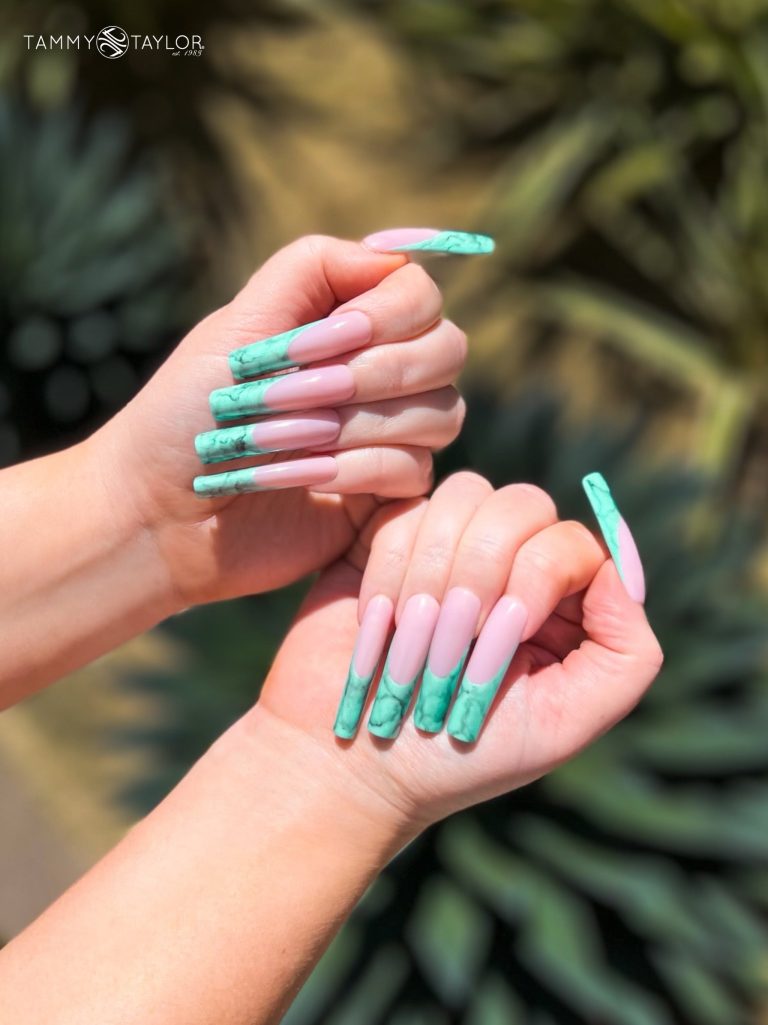 Turquoise French Nail Bundle – Gel System | Tammy Taylor Europe