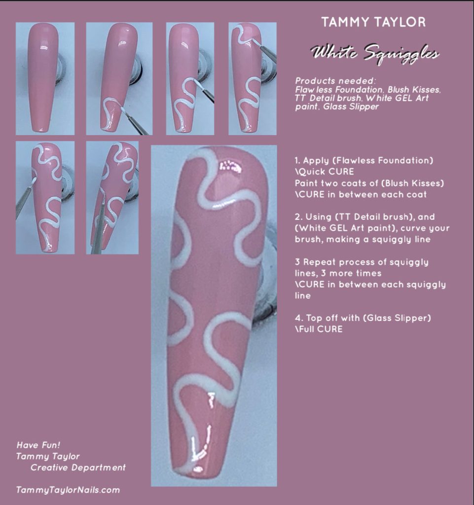 White Squiggles Pack paso a paso – Gel System | Tammy Taylor Europe