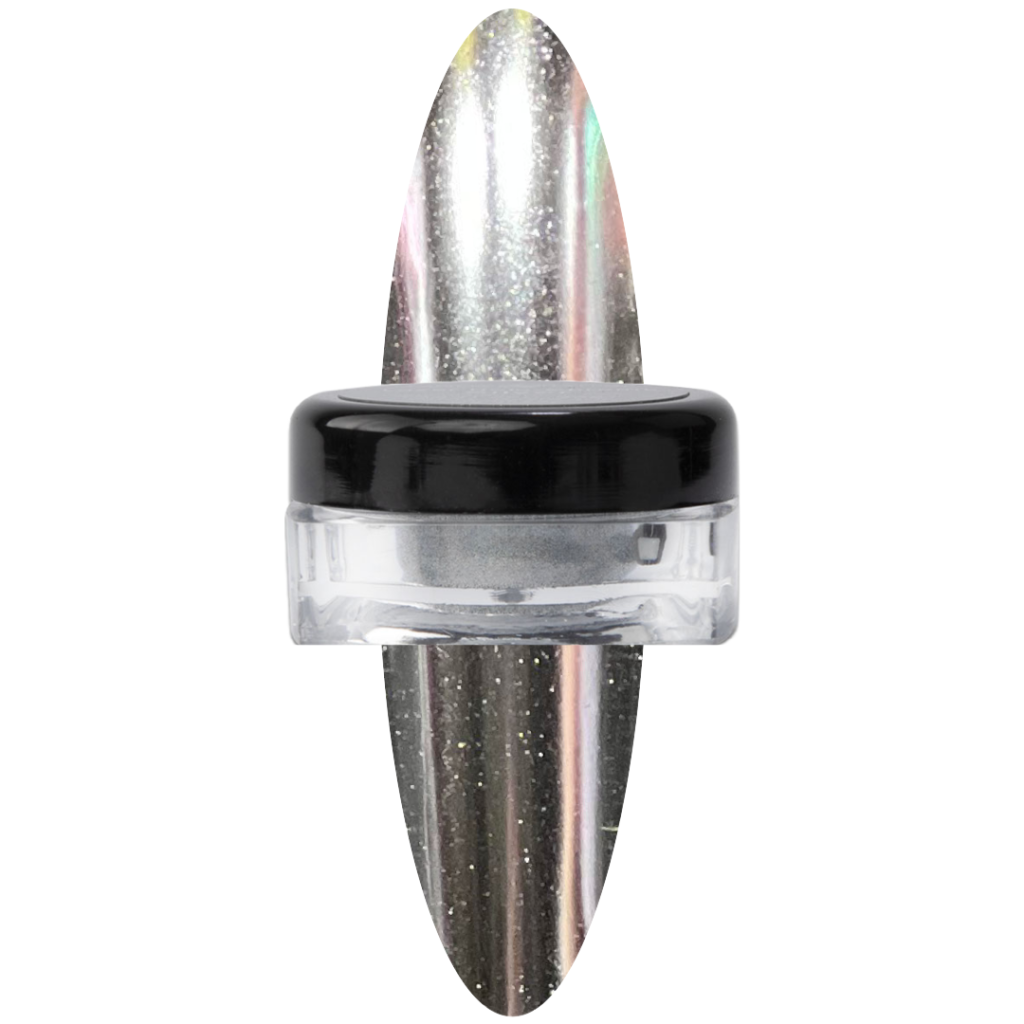 Lazer Silver Mirror Chrome – Gel System | Tammy Taylor Europe