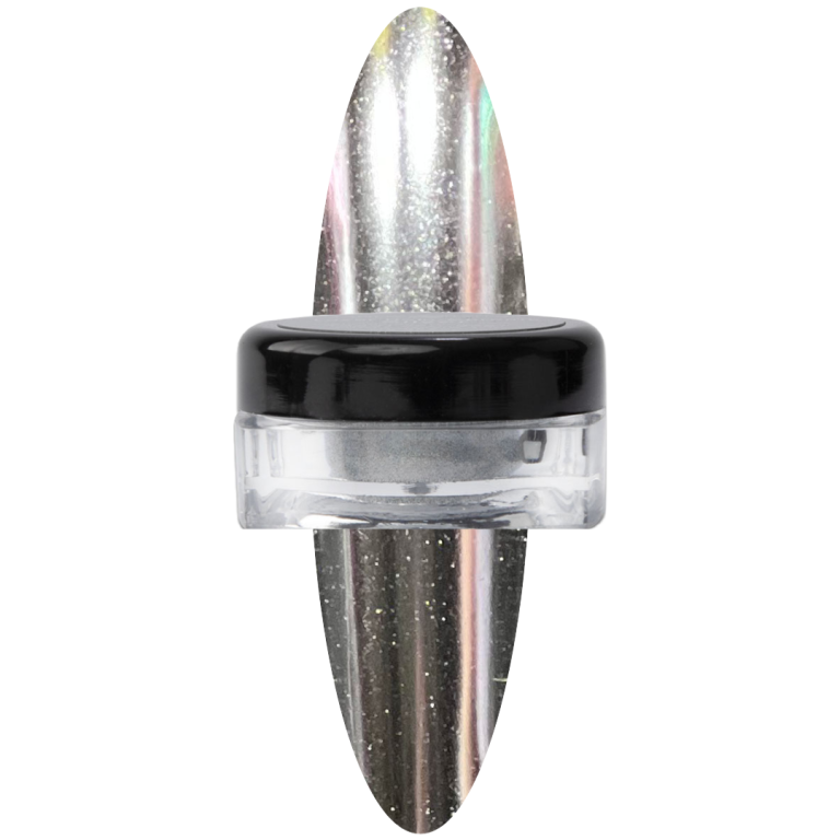 Lazer Silver Mirror Chrome – Gel System | Tammy Taylor Europe