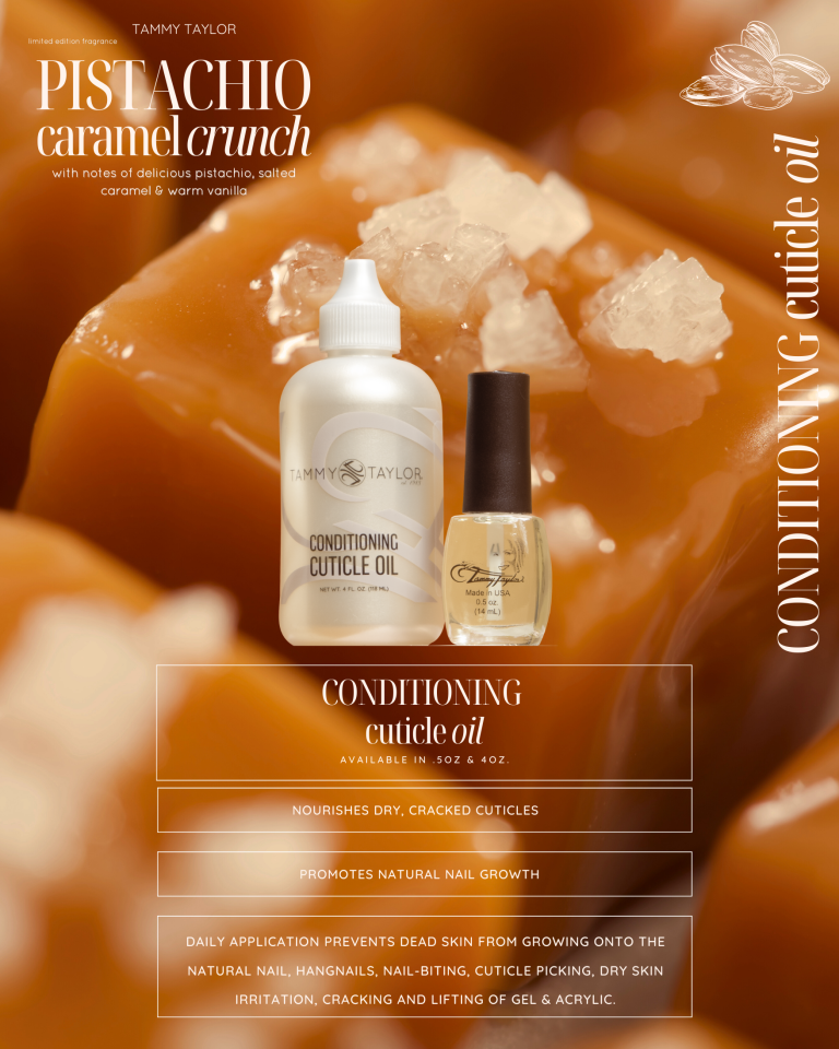 Pistachio Caramel Crunch Conditioning Cuticle Oil – Manicure & Pedicure Care | Tammy Taylor Europe