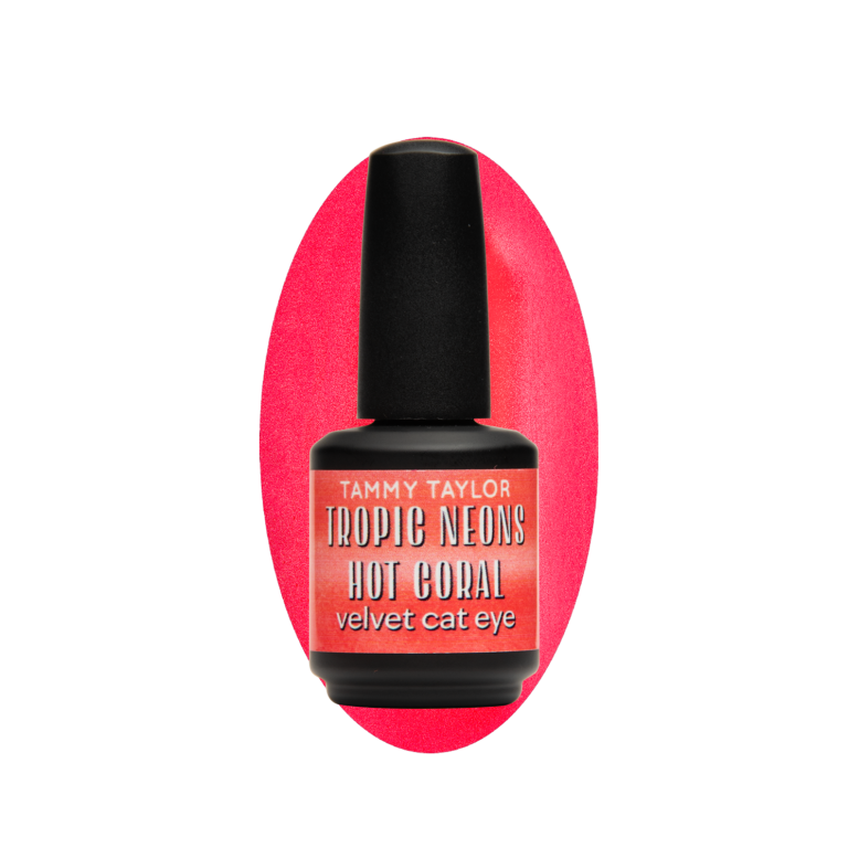Hot Coral Velvet Cat Eye – Gelegance Gel Polish | Tammy Taylor Europe