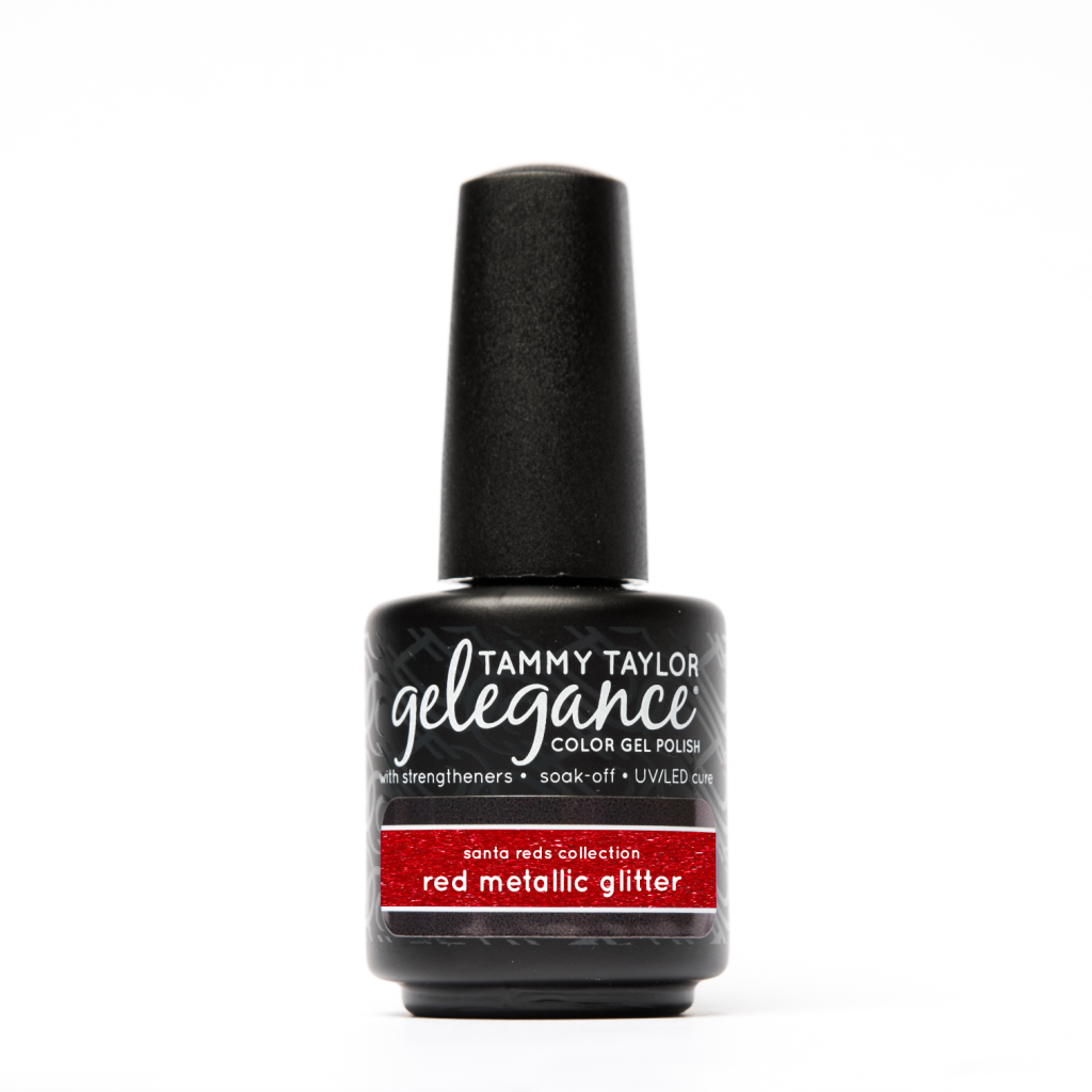 True Red Metallic Glitter Gelegance Gel Polish – Gelegance Gel Polish | Tammy Taylor Europe
