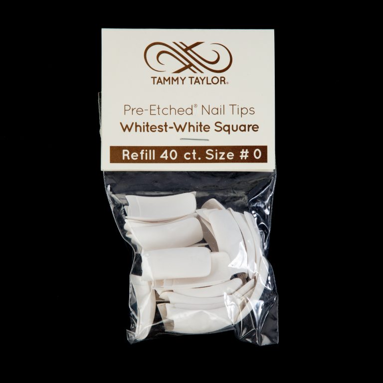 (Pre-Etched) Whitest White Square Tips *Paquete de recambio* – Prep & Finish | Tammy Taylor Europe