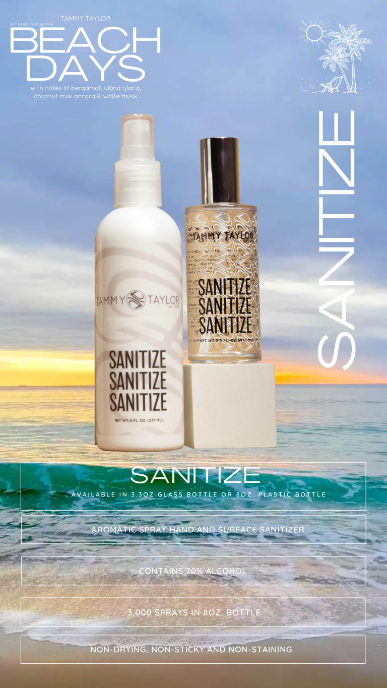 Beach Days Glass Spray Sanitize – Gel System | Tammy Taylor Europe