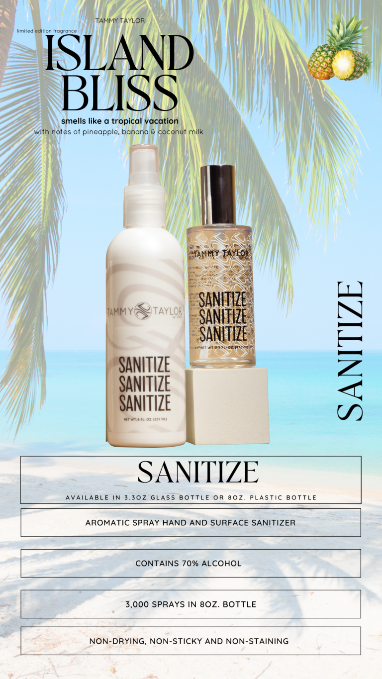 Island Bliss Glass Spray Sanitize – Sanitize | Tammy Taylor Europe