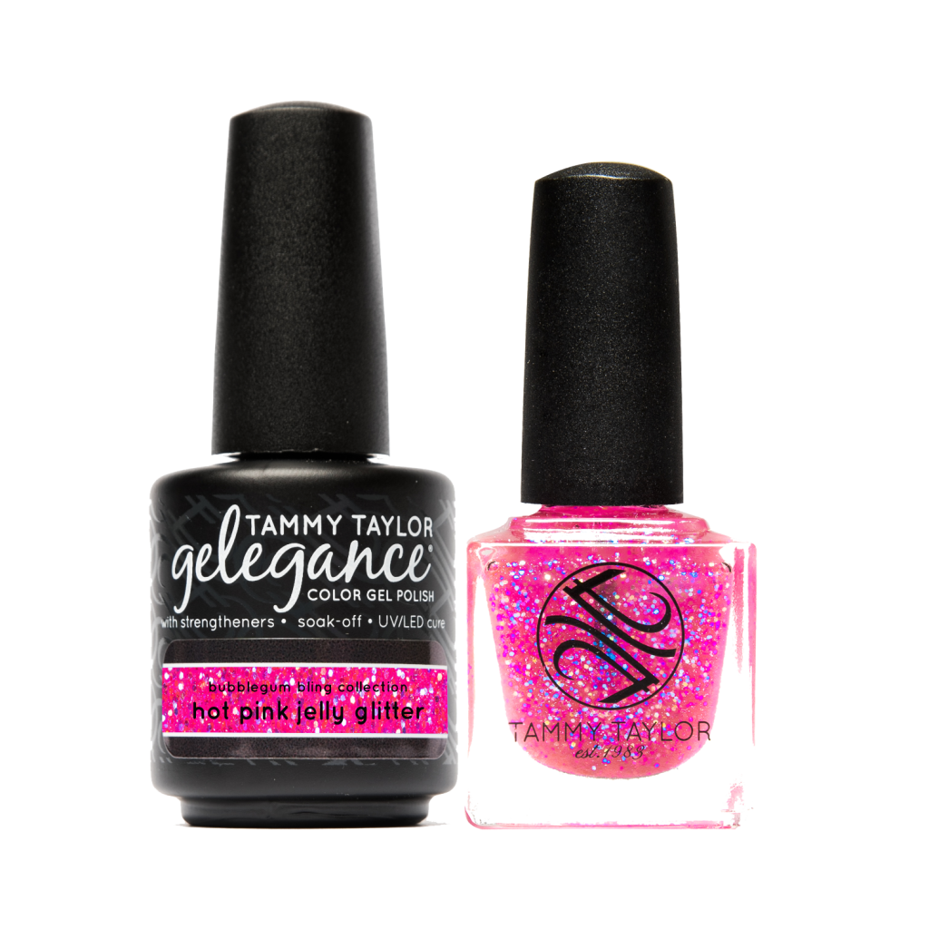 Hot Pink Jelly Glitter Soulmates – Gel System | Tammy Taylor Europe