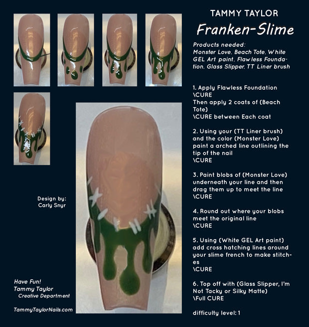 Franken-Slime Pack paso a paso – Gel System | Tammy Taylor Europe